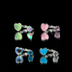 Sweetheart Crystal Titanium Horseshoe Ring detail 3