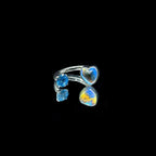 Sweetheart Crystal Titanium Horseshoe Ring detail 6