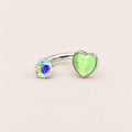 Sweetheart Crystal Titanium Horseshoe Ring detail 11