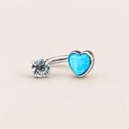 Sweetheart Crystal Titanium Horseshoe Ring detail 12