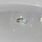 Crystal Star Titanium Horseshoe Ring detail 4