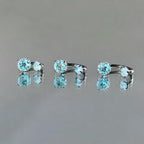 Double Crystal Titanium Horseshoe Ring detail 4