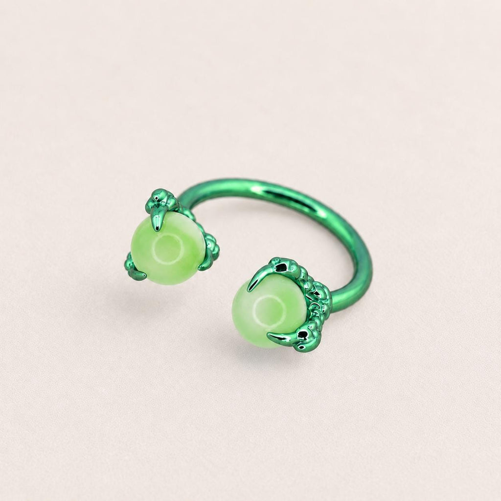 Dragon Claw Opal Titanium Horseshoe Ring detail 12