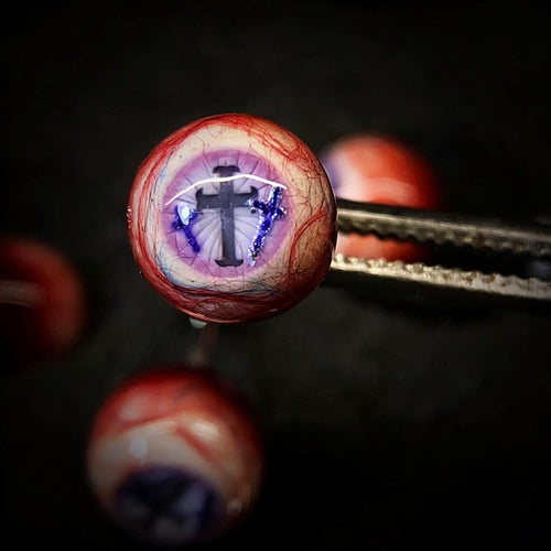 Cthulhu Eye - Gothic Cross Gaze | Ear/Tongue/Lip Titanium Studs