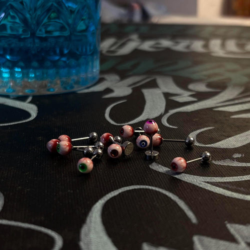 Cthulhu Eye - Solid Iris Custom Color | Ear/Tongue/Lip Titanium Studs