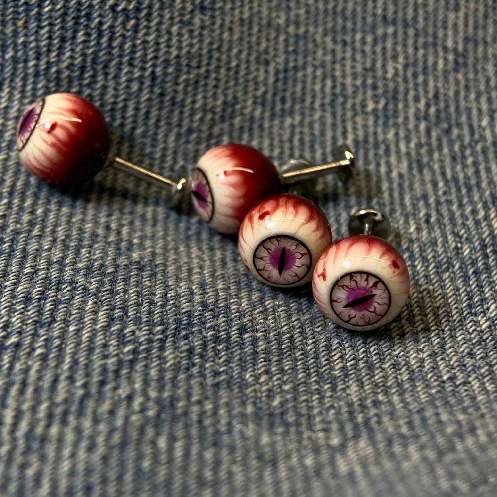Cthulhu Eye - Nezuko Bloodline | Ear/Tongue/Lip Titanium Studs