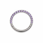 16G Titanium CZ Opal Clicker Ring | Hinged Septum Daith Helix Cartilage Hoop Piercing Jewelry Gift for Her Custom Color - Image 10