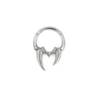 16G Titanium Vampire Fang Clicker Ring | Gothic Septum Daith Helix Cartilage Hoop Piercing Jewelry Halloween Gift for Her/Him - Image 8
