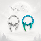 16G Titanium Vampire Fang Clicker Ring | Gothic Septum Daith Helix Cartilage Hoop Piercing Jewelry Halloween Gift for Her/Him - Image 2