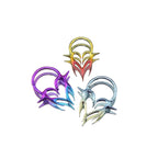16G Titanium Vampire Fang Heart Clicker Ring | Gothic Heart Septum Daith Helix Cartilage Hoop Piercing Jewelry Halloween Gift for Her Him - Image 4