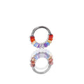 16G Rainbow Baguette Clicker Ring | Titanium Septum Jewelry | CZ Daith Hoop | Helix Cartilage Gift for Her - Image 4
