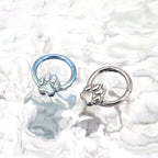Paw Print Clicker Ring | Blue Titanium Septum Jewelry | Cat Paw Daith Hoop | Cute Cartilage Gift for Her - Image 2