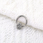 Paw Print Clicker Ring | Blue Titanium Septum Jewelry | Cat Paw Daith Hoop | Cute Cartilage Gift for Her - Image 5