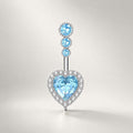 ASTM F136 Titanium Cross Belly Button Ring｜14G Navel Piercing｜CZ Cross Navel Ring｜Externally Threaded｜Gift for Her