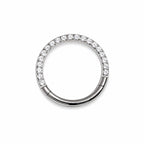 16G Titanium CZ Opal Clicker Ring | Hinged Septum Daith Helix Cartilage Hoop Piercing Jewelry Gift for Her Custom Color - Image 9
