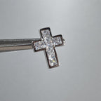 ASTM F136 Titanium Cross Belly Button Ring｜14G Navel Piercing｜Square CZ Navel Ring｜Implant Grade Titanium Jewelry