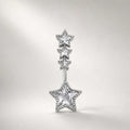 ASTM F136 Titanium Star Belly Button Ring｜14G Navel Piercing｜CZ Star Dangle Navel Ring｜Externally Threaded｜Y2K Jewelry