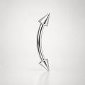 Chain Eyebrow Piercing Jewelry ASTM F136 Titanium 16G | Silver Ball Curved Barbell Brow Ring | Punk Rook Vertical Labret Jewelry