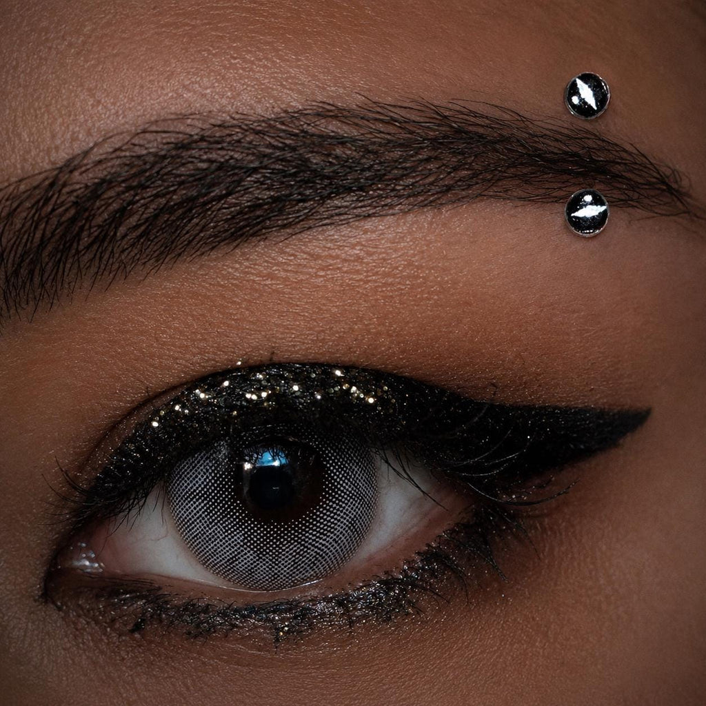 ASTM F136 Titanium Cat Eye Eyebrow Ring, 16G Straight Barbell, Pink Eyeball Brow Piercing Jewelry, Gothic Rook Vertical Labret