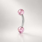 ASTM F136 Titanium Candy Color Eyebrow Ring, 16G Curved Barbell, Acrylic Ball Brow Piercing Jewelry, Rook Vertical Labret