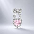 ASTM F136 Titanium Bow Heart Belly Button Ring｜14G Navel Piercing｜CZ Heart Dangle Navel Ring｜Externally Threaded｜Y2K Jewelry