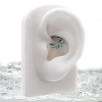 ASTM F136 Titanium Snake Septum Ring｜16G Hinged Clicker｜Sparkling CZ Serpent Daith Jewelry｜Hypoallergenic｜Helix Conch Rook - Image 3