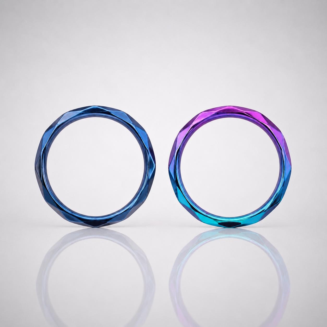 ASTM F136 Titanium Faceted Rainbow Septum Ring｜16G Hinged Clicker｜Geometric Daith Jewelry｜Hypoallergenic｜Helix Conch Rook - Image 4