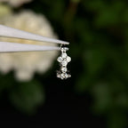 ASTM F136 Titanium Moon Star Septum Ring｜16G Hinged Clicker｜Sparkling CZ Daith Jewelry｜Hypoallergenic｜Helix Conch Rook Cartilage - Image 3
