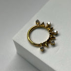 ASTM F136 Titanium Spike CZ Septum Ring｜16G Hinged Clicker｜Gothic Daith Jewelry｜Hypoallergenic｜Helix Conch Rook Cartilage - Image 6