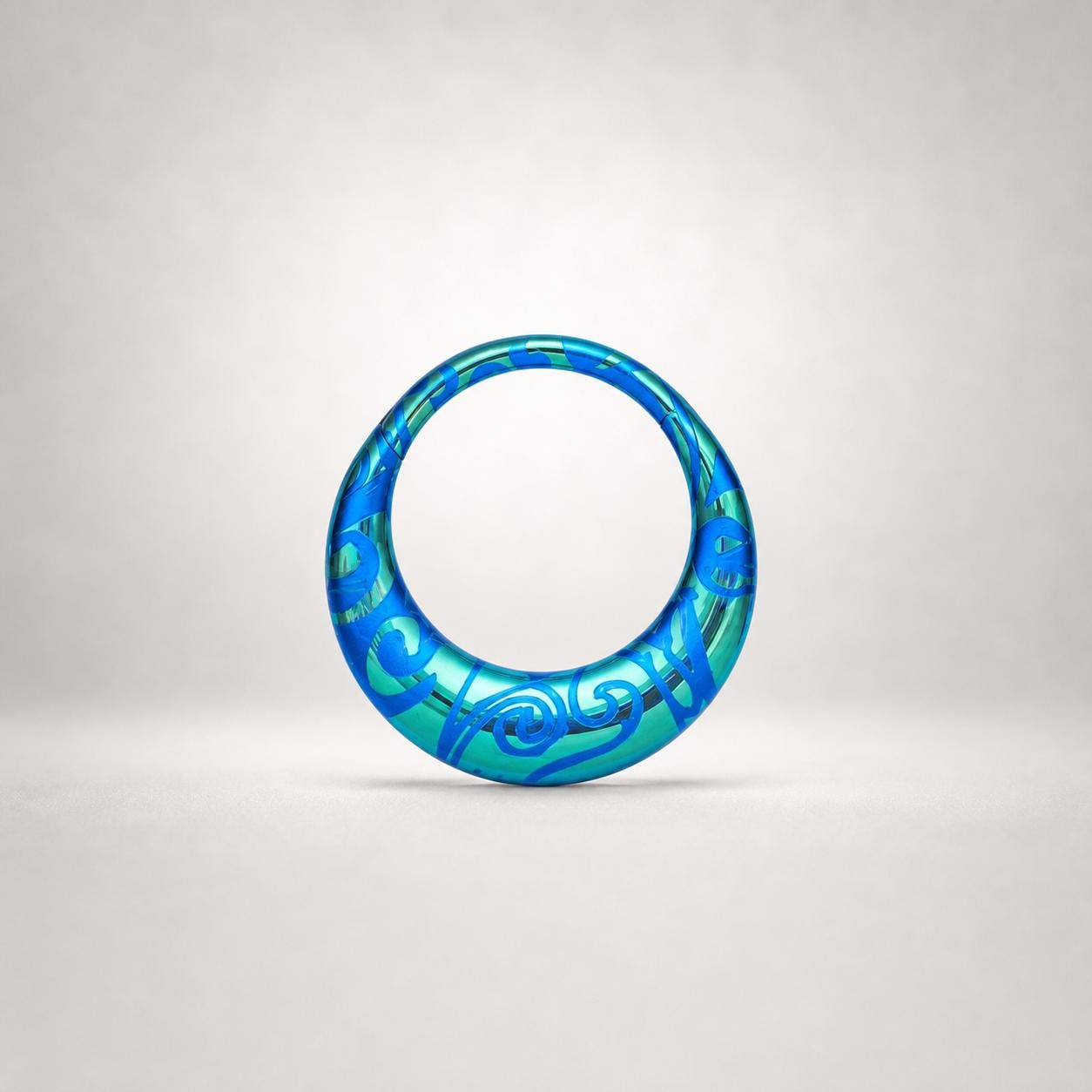 ASTM F136 Titanium Crescent Septum Ring｜16G Hinged Clicker｜Colorful Tribal Swirl Daith Jewelry｜Helix Conch Rook Cartilage - Image 8