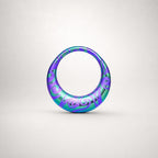 ASTM F136 Titanium Crescent Septum Ring｜16G Hinged Clicker｜Colorful Tribal Swirl Daith Jewelry｜Helix Conch Rook Cartilage - Image 9