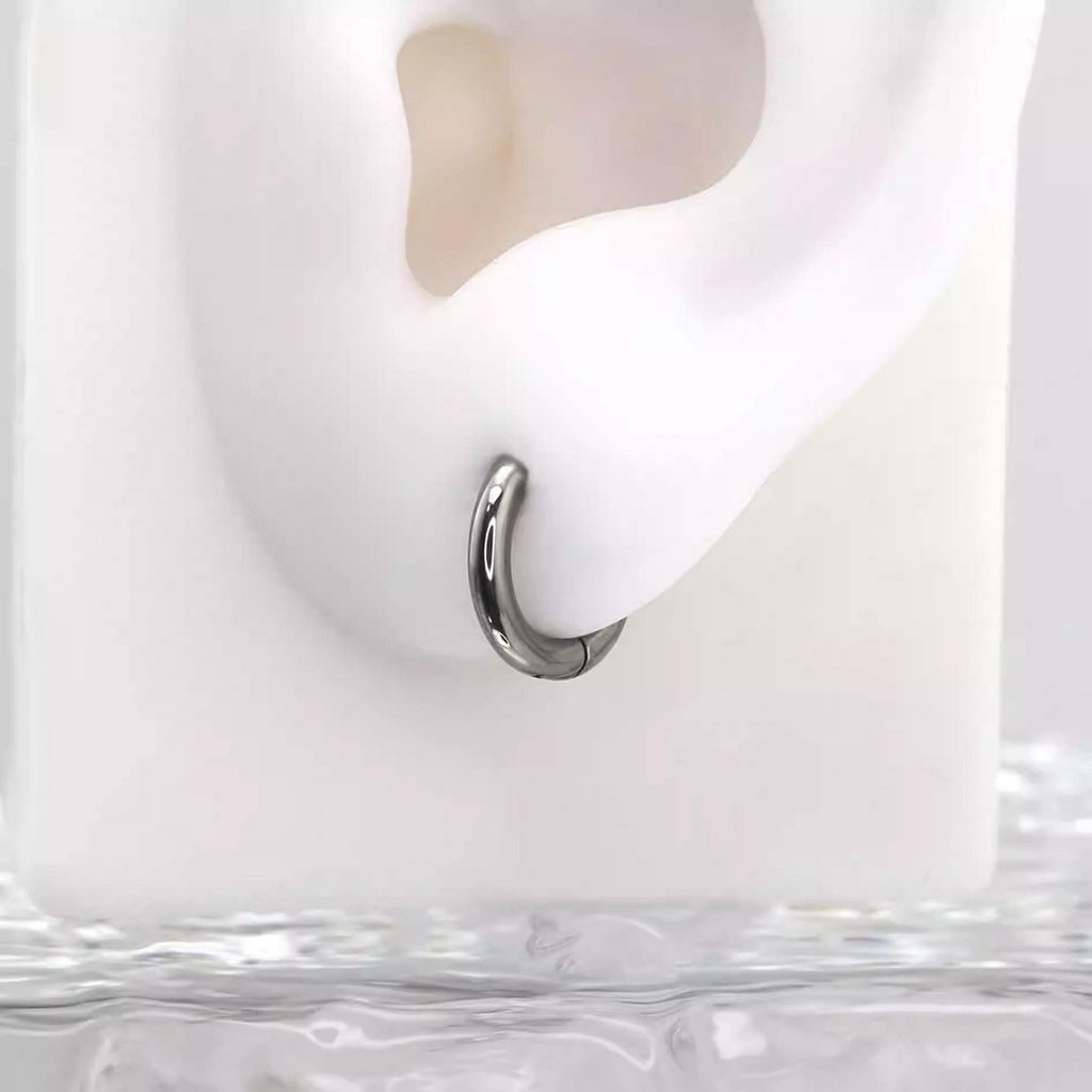 ASTM F136 Titanium Septum Ring｜16G Hinged Clicker Hoop｜Minimalist Daith Jewelry｜Hypoallergenic｜Helix Conch Rook Cartilage - Image 5