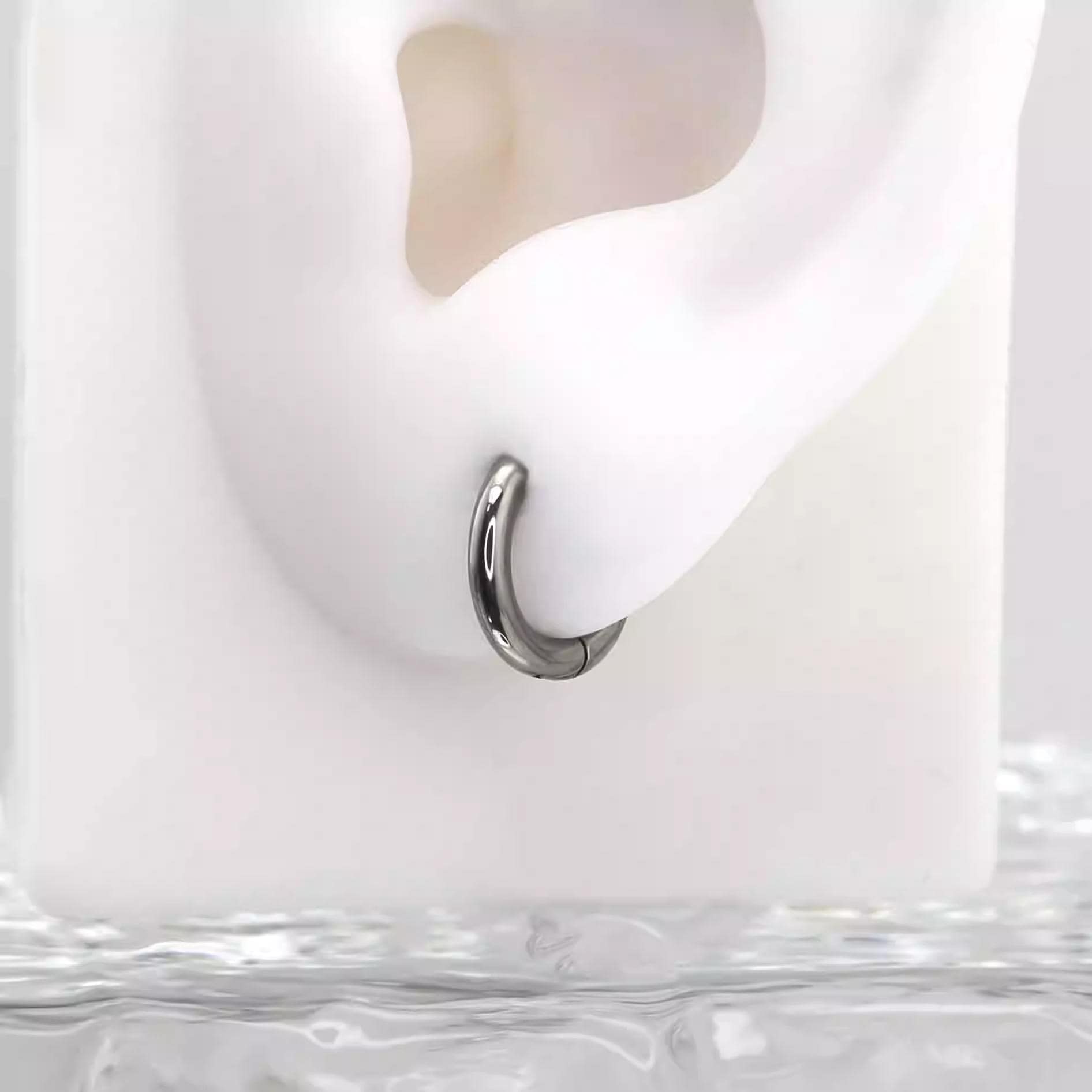 ASTM F136 Titanium Septum Ring｜16G Hinged Clicker Hoop｜Minimalist Daith Jewelry｜Hypoallergenic｜Helix Conch Rook Cartilage - Image 5