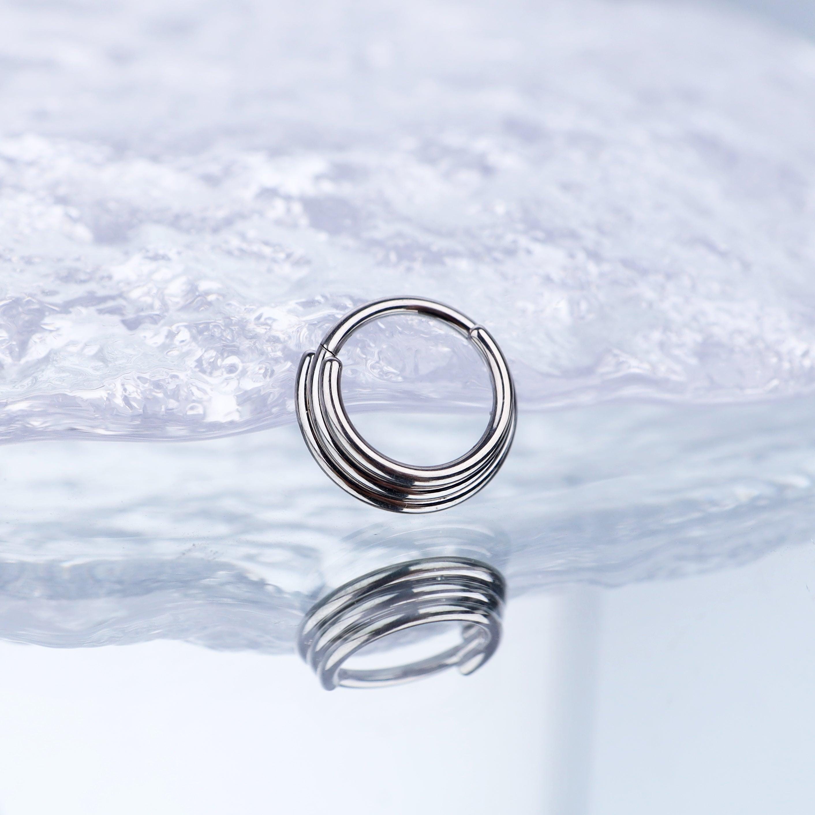 ASTM F136 Titanium Bow Septum Ring｜16G Hinged Clicker｜Cute Bow Daith Jewelry｜Hypoallergenic｜Helix Conch Rook Cartilage - Image 7