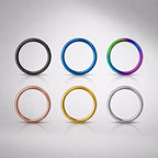 ASTM F136 Titanium Double Hoop Septum Ring｜16G Hinged Clicker｜Minimalist Stacked Daith Jewelry｜Hypoallergenic｜Helix Conch Rook Cartilage - Image 4