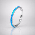ASTM F136 Titanium Opal Septum Ring｜16G Hinged Clicker｜Colorful Opal Daith Jewelry｜Hypoallergenic｜Helix Conch Rook Cartilage - Image 6