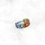 ASTM F136 Titanium Four-Leaf Clover Septum Ring｜16G Hinged Clicker｜Sparkling CZ Daith Jewelry｜Hypoallergenic｜Helix Conch Rook Cartilage - Image 7