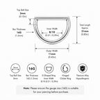 ASTM F136 Titanium D Shape Septum Ring｜16G Hinged Clicker｜Minimalist Daith Jewelry｜Hypoallergenic｜Helix Conch Rook Cartilage - Image 7
