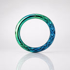ASTM F136 Titanium Faceted Rainbow Septum Ring｜16G Hinged Clicker｜Iridescent Daith Jewelry｜Hypoallergenic｜Helix Conch Rook - Image 6