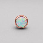 Titanium Fire Opal Bezel Piercing Top - image 9