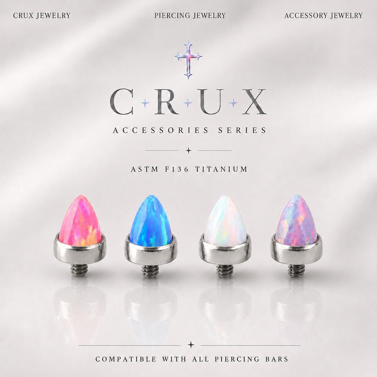 Titanium Opal Spike Piercing Top - image 1