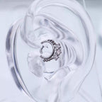 ASTM F136 Titanium Triple Star Septum Ring｜16G Hinged Clicker｜Sparkling CZ Daith Jewelry｜Hypoallergenic｜Helix Conch Rook - Image 3
