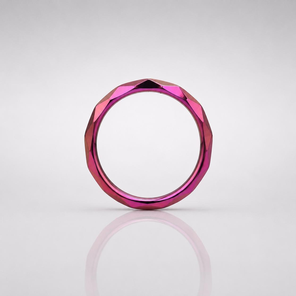 ASTM F136 Titanium Faceted Rainbow Septum Ring｜16G Hinged Clicker｜Geometric Daith Jewelry｜Hypoallergenic｜Helix Conch Rook - Image 6