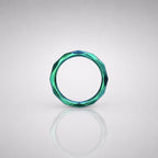 ASTM F136 Titanium Faceted Rainbow Septum Ring｜16G Hinged Clicker｜Geometric Daith Jewelry｜Hypoallergenic｜Helix Conch Rook - Image 5