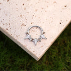 ASTM F136 Titanium Bow Septum Ring｜16G Hinged Clicker｜Cute Bow Daith Jewelry｜Hypoallergenic｜Helix Conch Rook Cartilage - Image 3