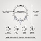 ASTM F136 Titanium Bow Septum Ring｜16G Hinged Clicker｜Cute Bow Daith Jewelry｜Hypoallergenic｜Helix Conch Rook Cartilage - Image 9