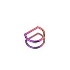 ASTM F136 Titanium D Shape Septum Ring｜16G Hinged Clicker｜Minimalist Daith Jewelry｜Hypoallergenic｜Helix Conch Rook Cartilage - Image 5