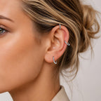 ASTM F136 Titanium Septum Ring｜16G Hinged Clicker Hoop｜Minimalist Daith Jewelry｜Hypoallergenic｜Helix Conch Rook Cartilage - Image 2