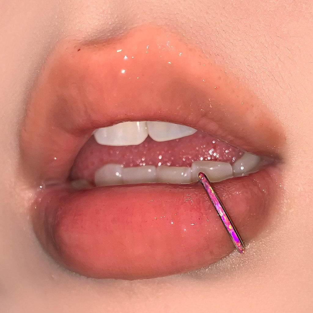 ASTM F136 Titanium Opal Septum Ring｜16G Hinged Clicker｜Colorful Opal Daith Jewelry｜Hypoallergenic｜Helix Conch Rook Cartilage - Image 4