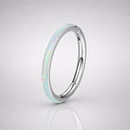 ASTM F136 Titanium Opal Septum Ring｜16G Hinged Clicker｜Colorful Opal Daith Jewelry｜Hypoallergenic｜Helix Conch Rook Cartilage - Image 7